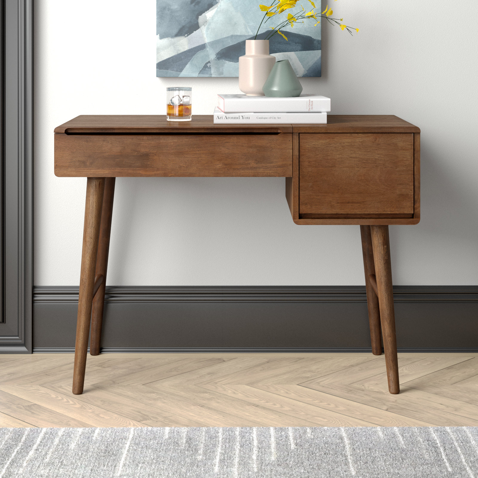 Wade Logan Cashawn Vanity with Mirror Reviews Wayfair